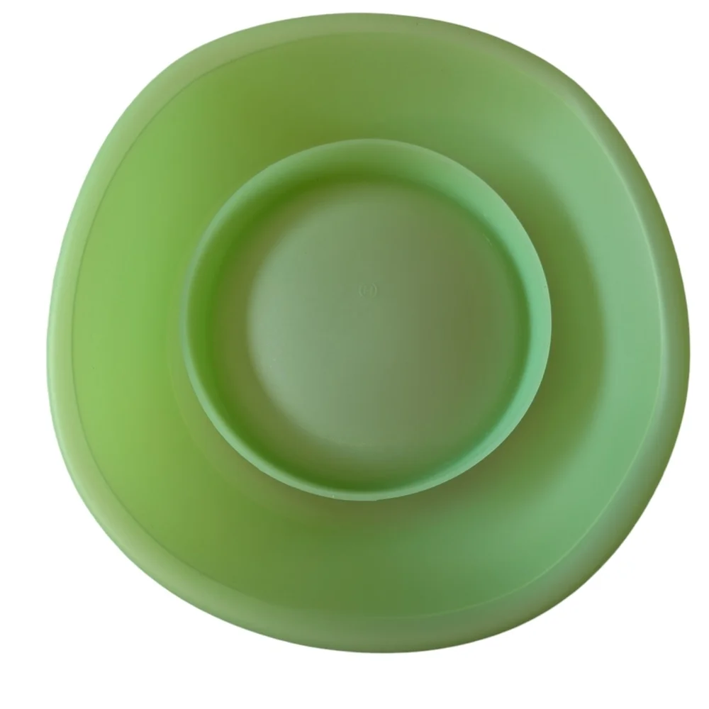 POPCORN POPPER Microwave Silicone Collapsible Hotpot Maker Bowl Green New